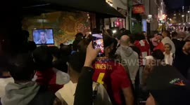 Italian fans in Soho partu as national team wins Euro 2020