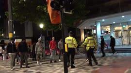 Cops threaten to spray England fan who armed himself with a vodka bottle in Birmingham after Euro 2020 final