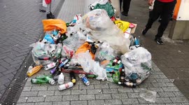 Disgusting Amounts Of Rubbish Outside Wembley Stadium r