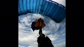 Terrifying moment skydiver's parachute gets tangled 3,500 feet above ground in US