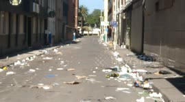 City life residential building on fire in Durban as the police try to contain crowds that were looting