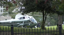 Madam Vice President of the United States Kamala Harris arrives at the United States Naval Observatory via Marine Two in Washington, D.C. on July 12, 2021