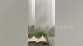 Strong winds batter neighbourhood during storm in China’s Yellow River Valley