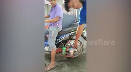 Smart mechanic claims he successfully modified motorcycle to run on water instead of gas