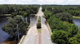 Hurricane Elsa Flooding Gainesville Florida NW 39th Avenue