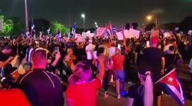US: SOS Cuba Solidarity Protest Outside Southern Command In Florida
