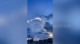 Multicoloured cloud spotted above southern Chinese city