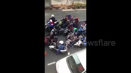 Traffic jam occurs in Mampang, South Jakarta due to emergency PPKM implementation