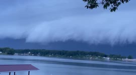 Storm rolling into Port Bay in Wolcott, New York