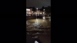 Maastricht City Center Flooding Filmed From The Wilhelminabrug Bridge 15th July 2021