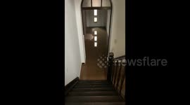 Streets and houses under water in Weisweiler, Germany