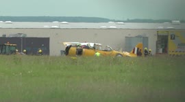 Small vintage aircraft crashes off runway forcing East Midlands Airport to close