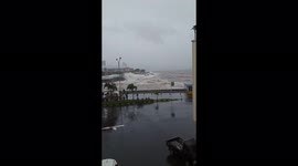 Storm Hits The Coast Of Manado City In the north of Indonesia