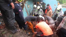 Rescue Operation As 17 Dead in a Compound Wall Collapse In Mumbai, India