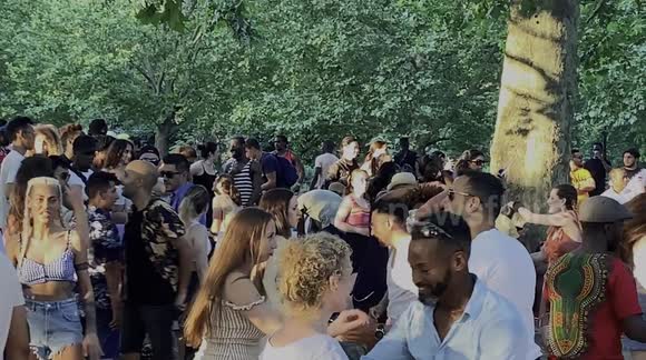 Crowds dance in Hyde Park in London ahead of 'Freedom Day'