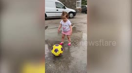 UK girl who was told she would never be able to walk takes her first steps and is walking 5km to help other babies