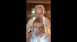 Welcome to California (Breakfast call) - from Dale & Mary on the Queen Mary hotel ship in Los Angeles.