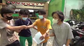 13-Year-Old Children Afraid To Get Sinovac Vaccine Injected In Central Jakarta Indonesia