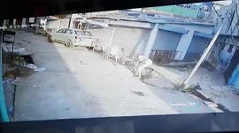 Furious bull attacks elderly man on street in central India