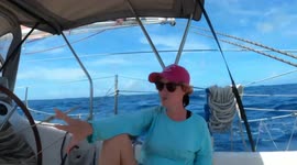 Meet the adventurous US couple who traded in life on land to sail around the globe on a 45 foot long sailboat