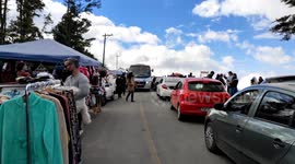 Tourists at the peak of Itapeva, Brazil