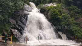 Torrential rains causes flooding in Kavi falls in South India