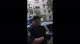 Russian policeman runs head first into metal post after suspect makes break for it