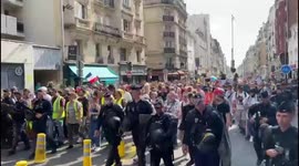 Demonstration of yellow vests against the health pass in Paris, France