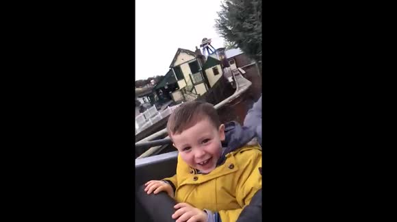 From Joy to Horror in seconds… Toddlers First Rollercoaster Ride