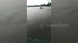 3 locals get stranded on tree branch during flash floods in central India