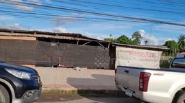 Crowded evening market in the midst of lockdown in Nakhon Nayok, Thailand