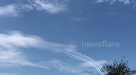 Japan Aerobatics Team Performs On The Opening Day Of The Olympics in Tokyo