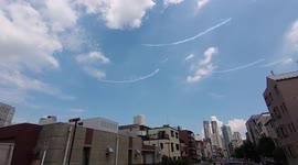 Blue Impulse Flies Ahead of the Tokyo 2020 Opening Ceremony