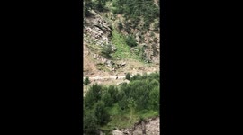 More Footages -- Moment The Landslide starts in Sangla Valley Locals and Tourist can be heard screaming and seen running to save their lives