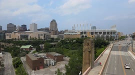 Dramatic drone footage shows 'Guardians of Traffic' that inspired Cleveland Indians name change