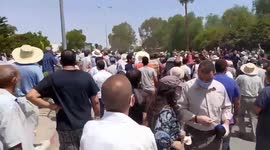Tension Outside The Parliament In Tunis, Tunisia Between Ennahdha And President's Supporters