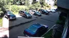 Woman catches child falling from high-rise building in southern Russia