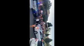 Political Protest in El Paso, Texas Blocking Police From Further Vehicle Acceleration.