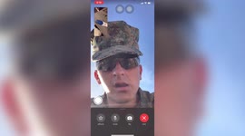 US marine bursts into tears after sister reveals positive pregnancy test