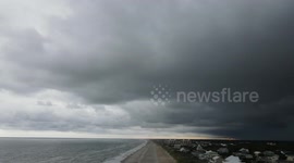 Storm chaser captures drone footage of severe storms rolling through North Carolina
