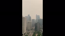 Hazy skies in Minnesota from Canada fires