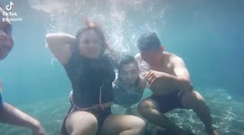 Swimming at caluhada spring resort  in la castellana negros occidental phillipines