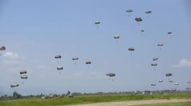 Airborne exercises were held as part of Agile Spirit 2021 in Vaziani Airport, Georgia
