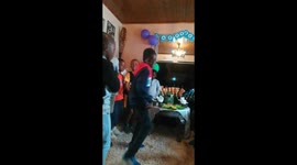 Kids dancing at a birthday party for party packs with goodies inside...