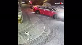 'Car Sliding Down a Slippery Hill With No Driver in it'
