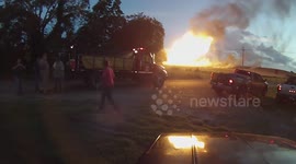 Fire blazes at Texas gas pipeline