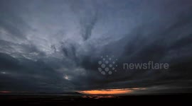 Waiting for the Aurora, sunset over Solway 
