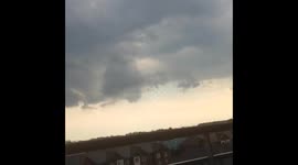 Cyclone forming clouds