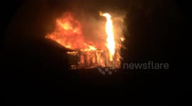 Burning Home with Gas Line in Wenatchee, WA.