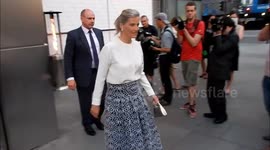 Sophie Countess of Wessex departs the Heron Tower